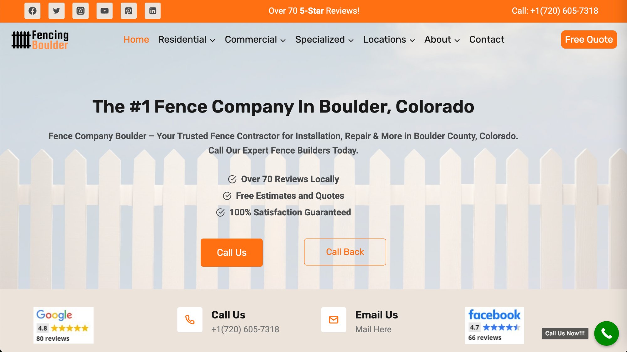 Fencing Boulder before